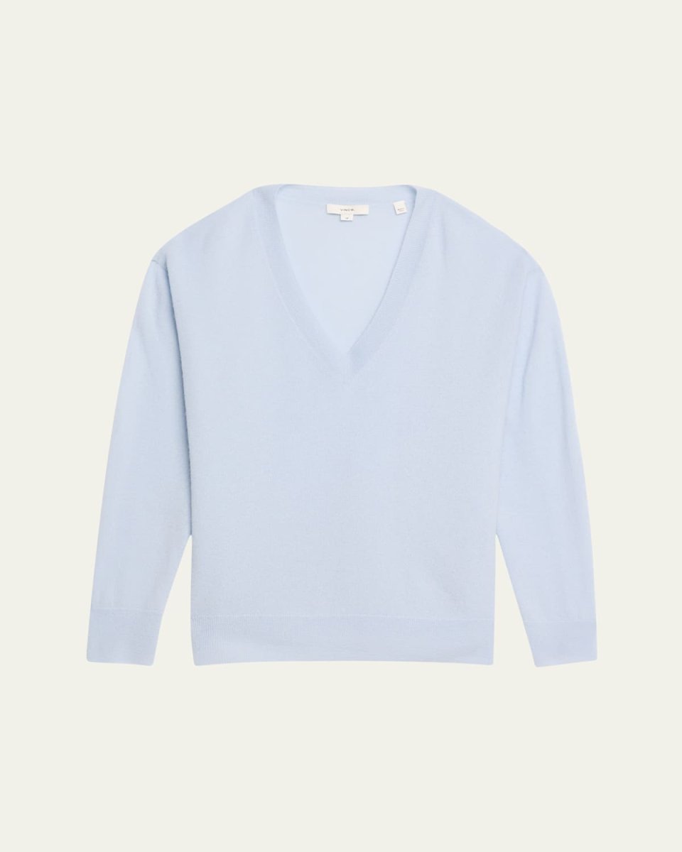 Silk-Cashmere Deep V Sweater